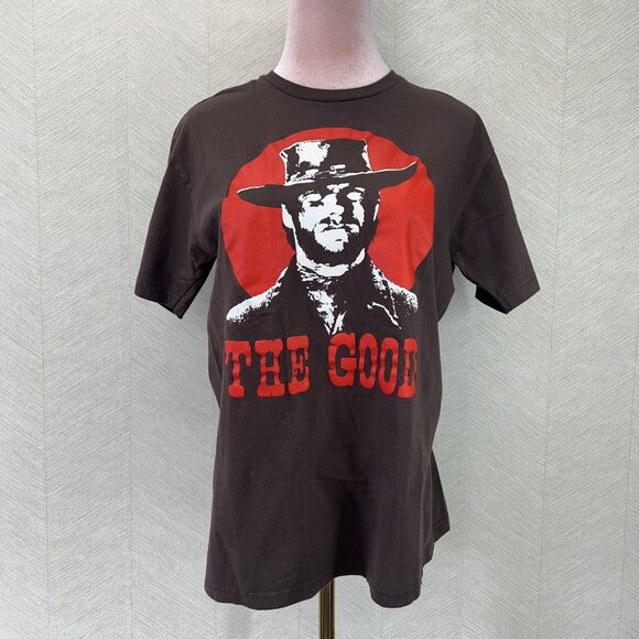 Ave La Clint Eastwood “The Good” Brown and Red Graphic Print Tshirt Mens Size M - Picture 3 of 8